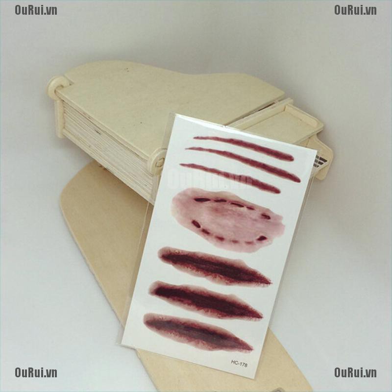 Set 2 Hình Xăm Dán Tạm Thời Phong Cách Halloween