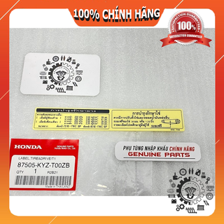 Tem thông số WAVE 125i các loại chính hãng Honda Thailand