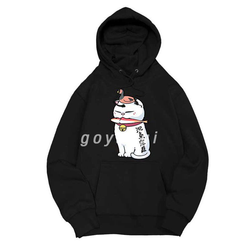 Áo hoodie  Cute Chó Mèo Oversize phong cách hàn quốc