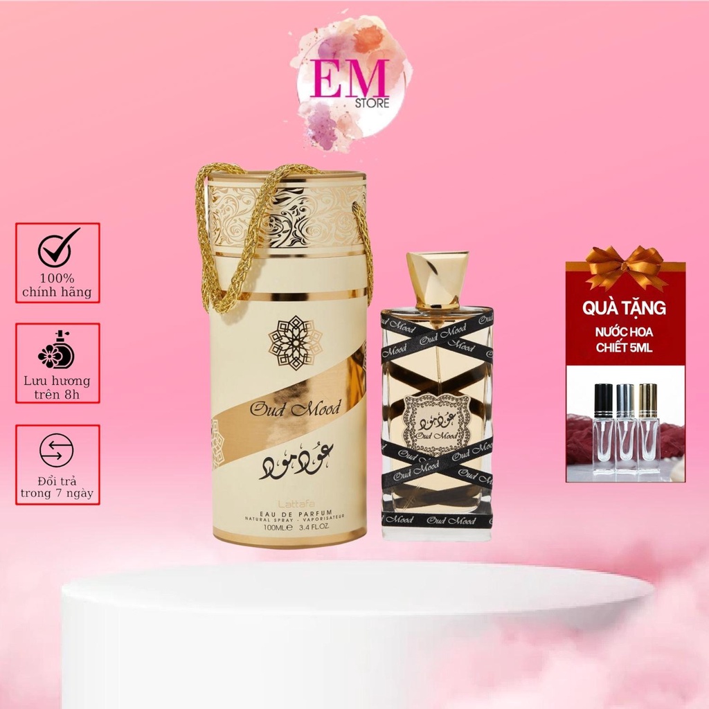 Nước hoa Dubai Oud mood 100ml , hương thơm quyến rũ , ấm áp 100ml