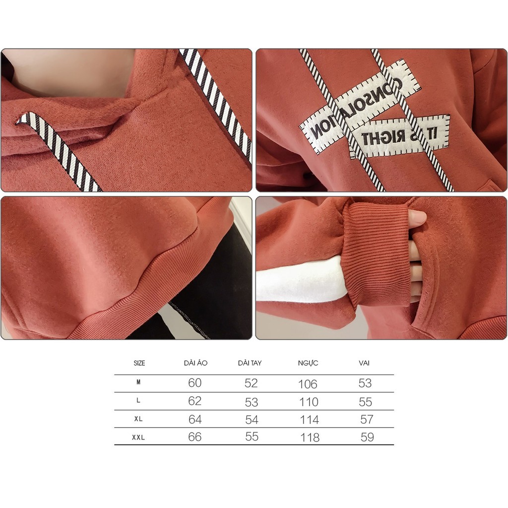 Áo Hoodie Phối Chữ May Phá Cách Hàn Quốc P860 Quảng Châu