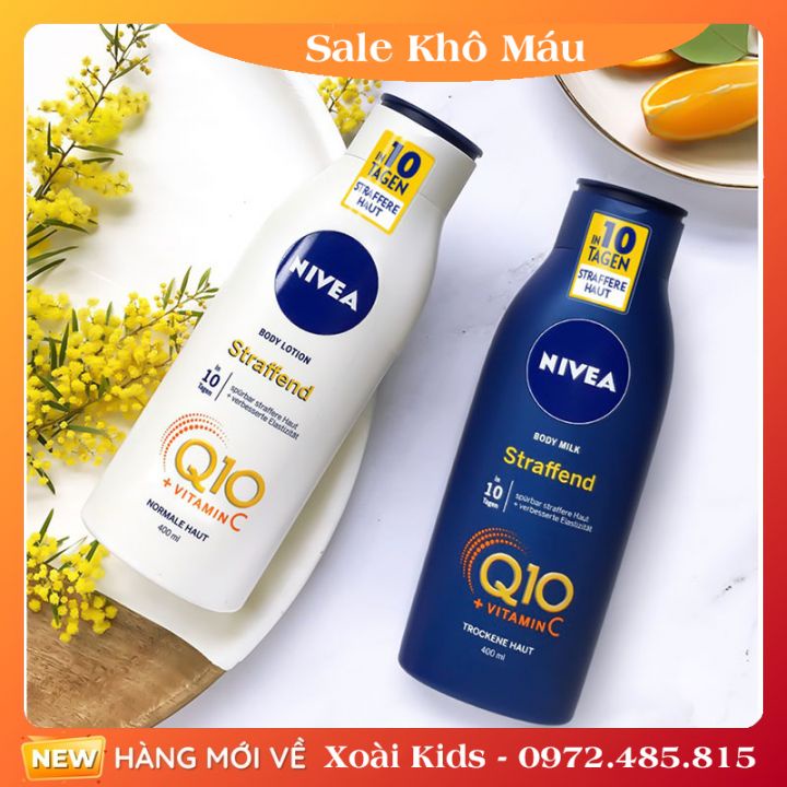 Dưỡng thể Nivea Q10+Vitamin C giúp trắng da, chống lão hoá của Đức- Nội địa Đức Đủ Bill