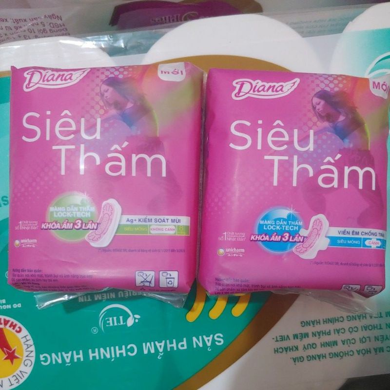Băng Vệ Sinh Diana Siêu Mỏng Bịch 8 miếng