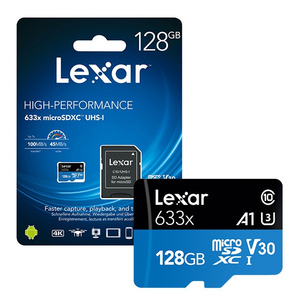 Thẻ Nhớ Chuyên Dụng Lexar MicroSDHC UHS-I 128Gb Class 10 100MB/s Dùng Cho Camera Điện Thoại Thông Minh Máy Tính