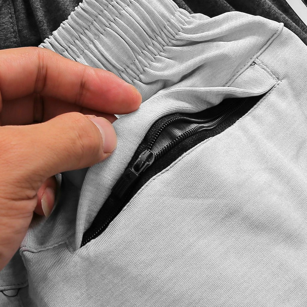 Quần short thể thao nam, quần đùi tập gym nam chất liệu thun poly min mát xước ép boding | BigBuy360 - bigbuy360.vn