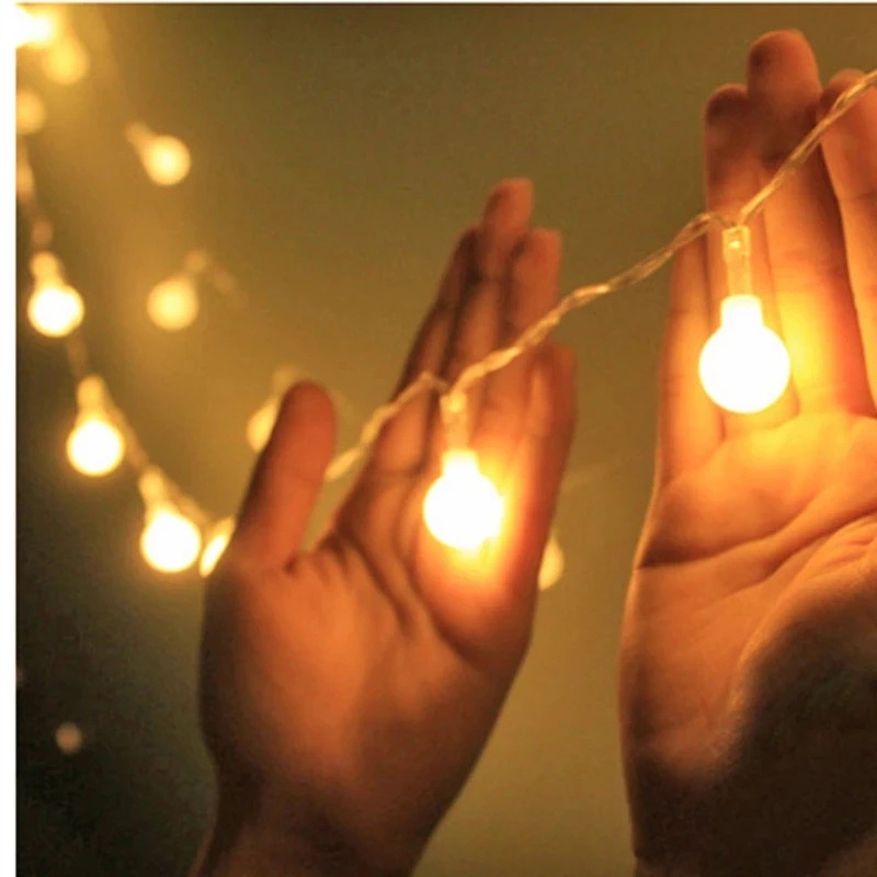 12/3/4/5m Battery Powered LED Round Ball Fairy String Light For Christmas Holiday Wedding Party Decoration