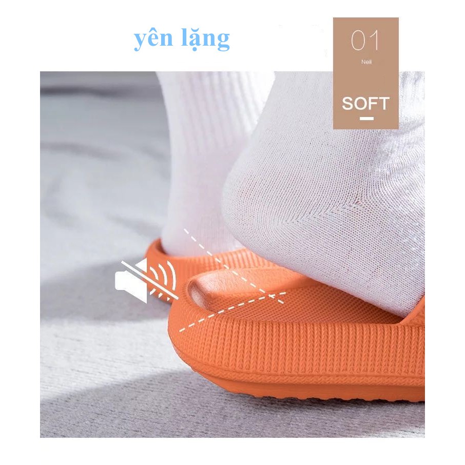 Dép thông hơi bánh mì độn đế 4cm siêu nhẹ chống trượt kiểu nhật chất lượng tốt