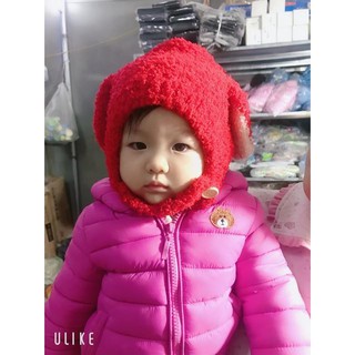 Mũ lông tai dê cho bé