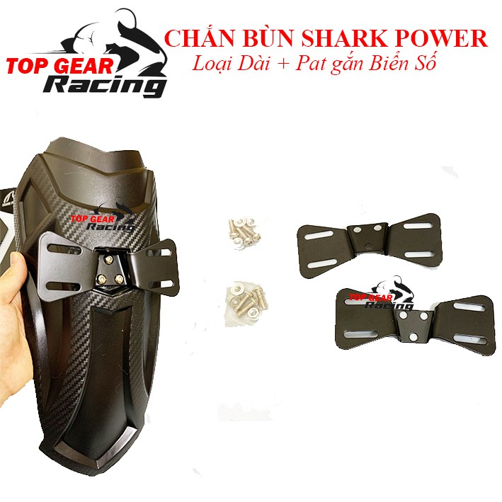 Chắn Bùn Shark Power Loại Dài Nhựa Abs Hai Chân Thép &lt;TOPGEAR&gt;