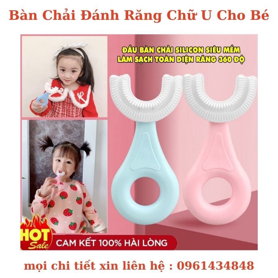 Bàn Chải Đánh Răng Chữ U Thông Minh Chất Liệu Silicon Cho Bé Từ 2 - 6 Tuổi