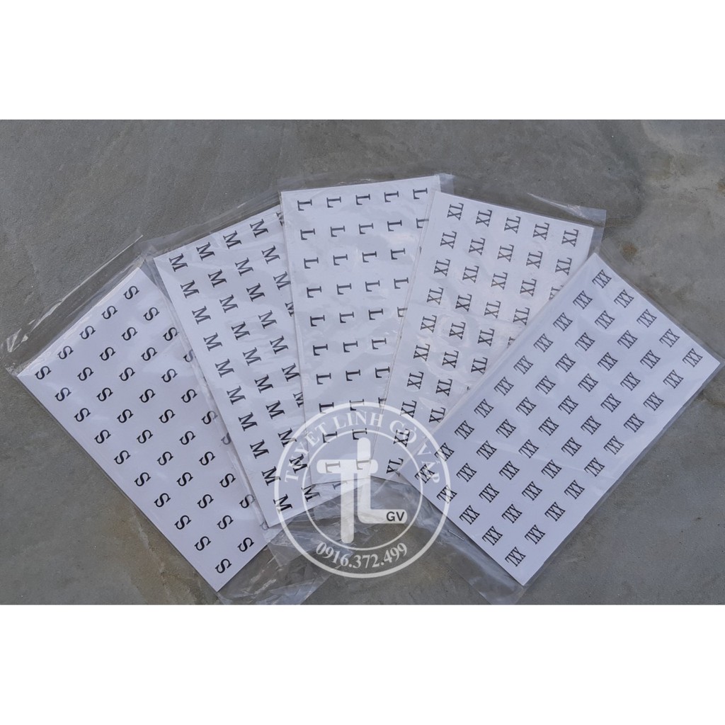 Combo 10 xấp tem dán size :100 tờ : 5000c : 500k