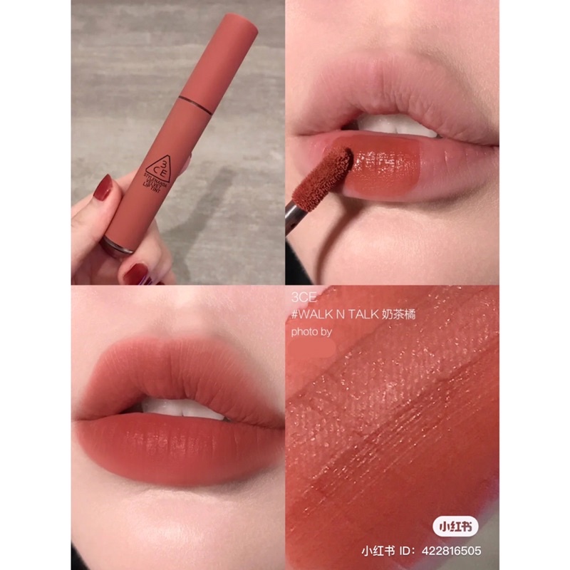 [5 Màu Mới] Son kem lì siêu mịn mượt 3ce Velvet Lip Tint