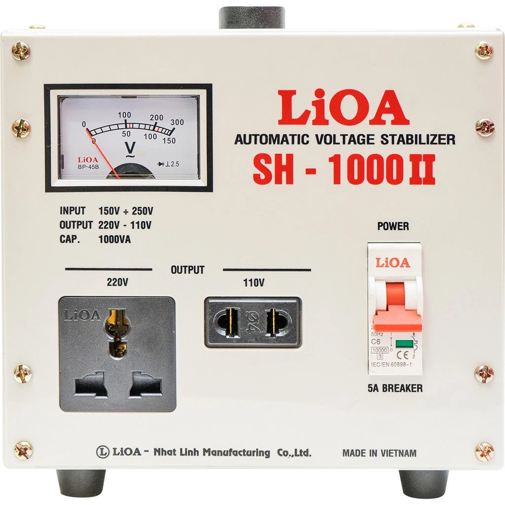 ✅ FREESHIP ✅ Ổn áp LiOA 1 pha 1kVA SH-1000II- Hàng Chính Hãng