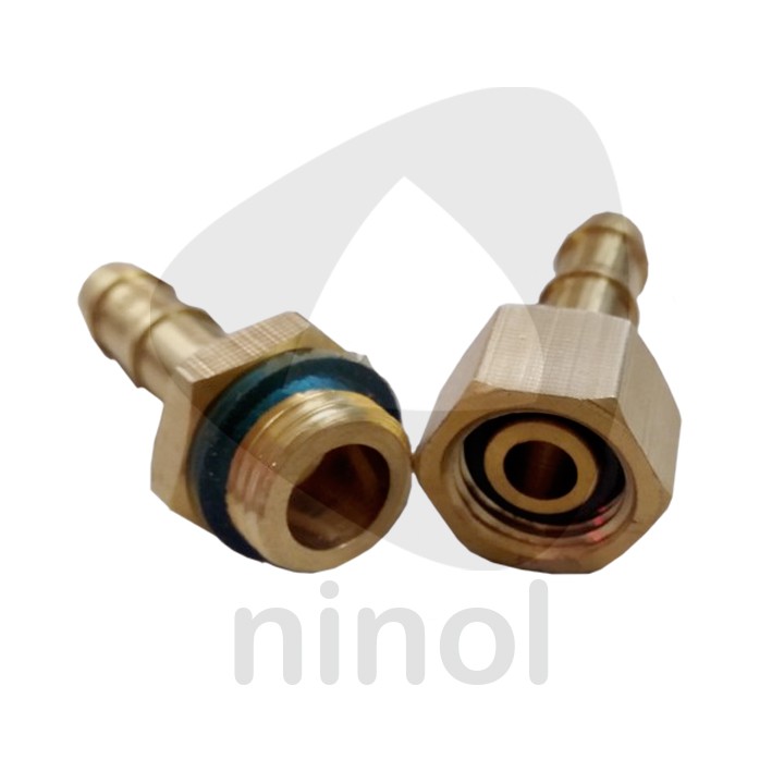 Đầu nối bấm ống áp lực cao nối ống 8.5 mm ren 13.8 mm