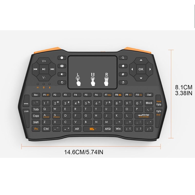 Bàn PhíM Mini Không Dây btsg 83 PhíM, TíCh HợP MàN HìNh CảM ỨNg 2.4Ghz RF