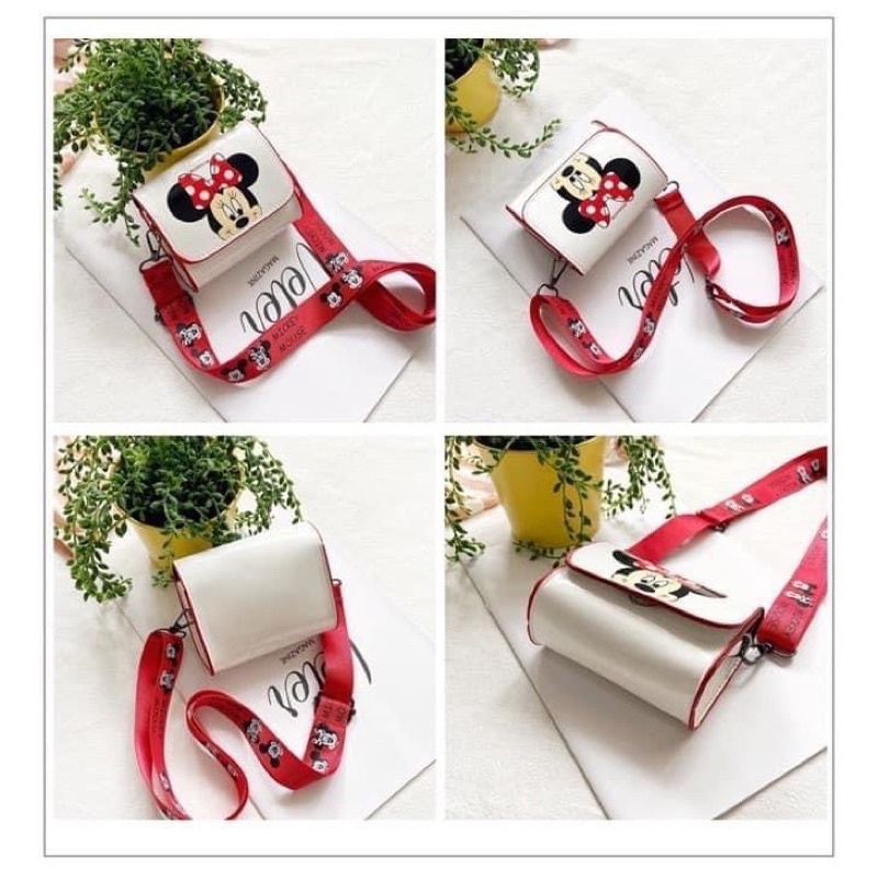 Túi Đeo Chéo Cho Bé Trai Bé Gái Hình Chuột Micky Vịt Donal Siêu Dễ Thương
