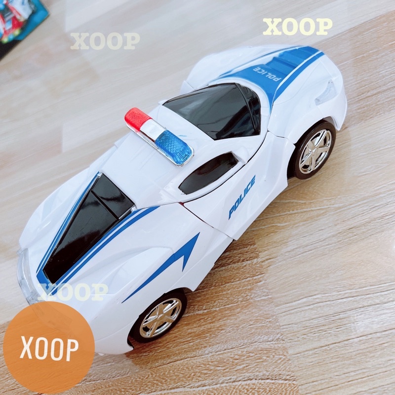 Đồ chơi ! Xe cảnh sát biến hình có nhạc đèn cho bé mã FW-2033