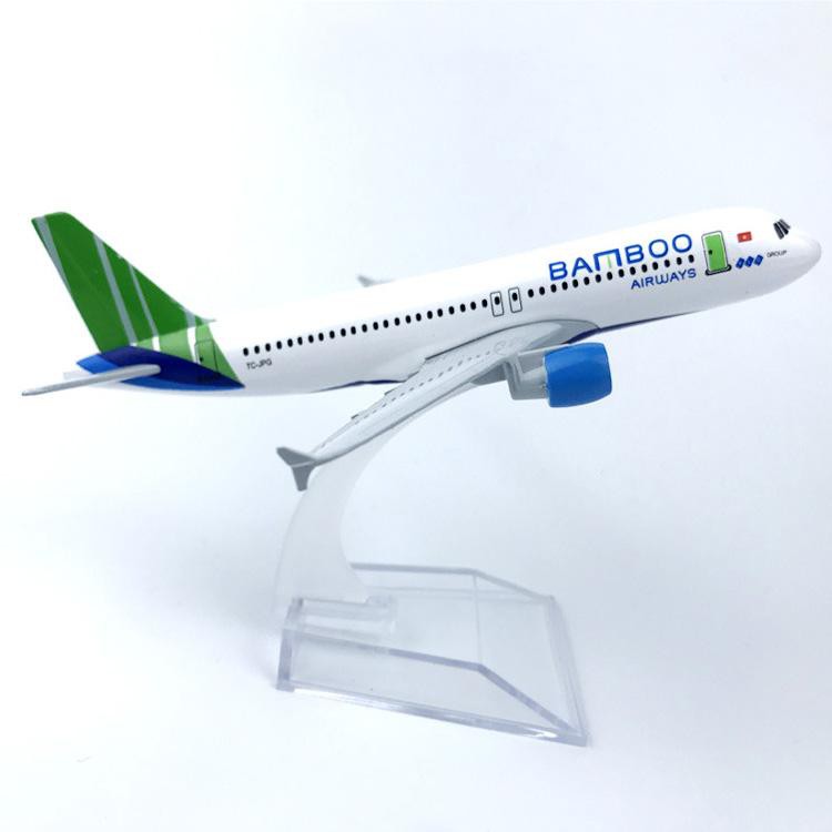 Mô hình máy bay Bamboo Airways a320 16cm