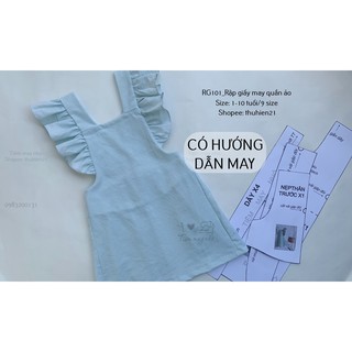 RG101_Rập giấy may váy yếm bé gái