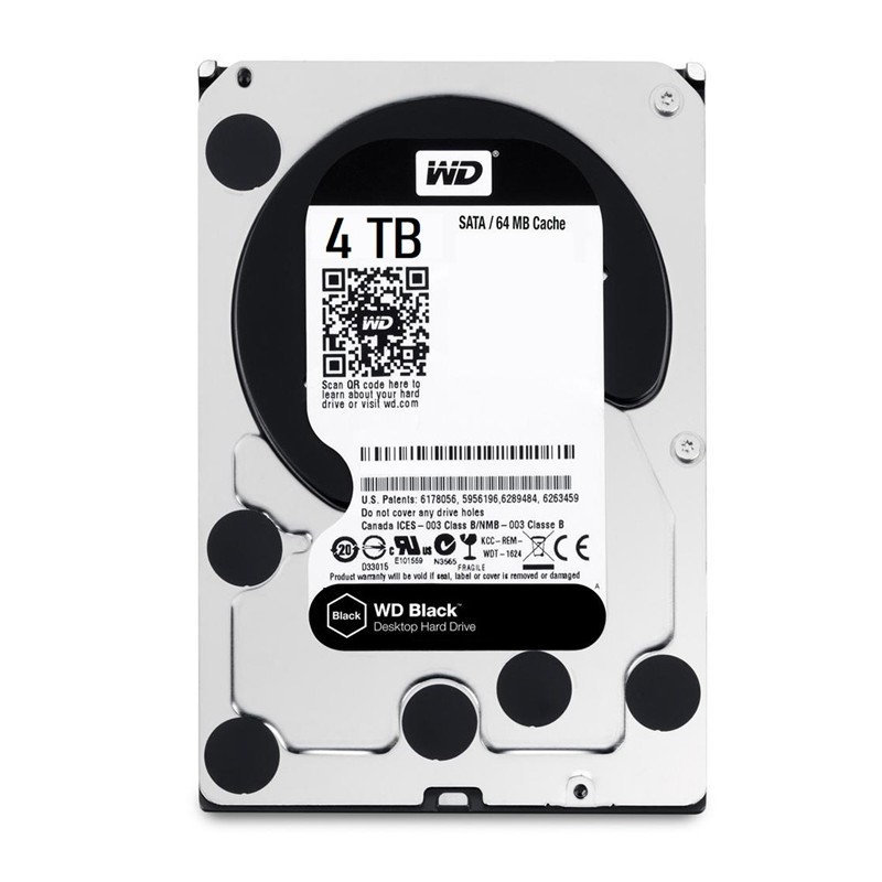 Ổ Cứng Gắn Trong HDD WD 4Tb Black SATA3 - 7200 rpm - 2 Nhân - 64MB cache - Hàng Chính Hãng