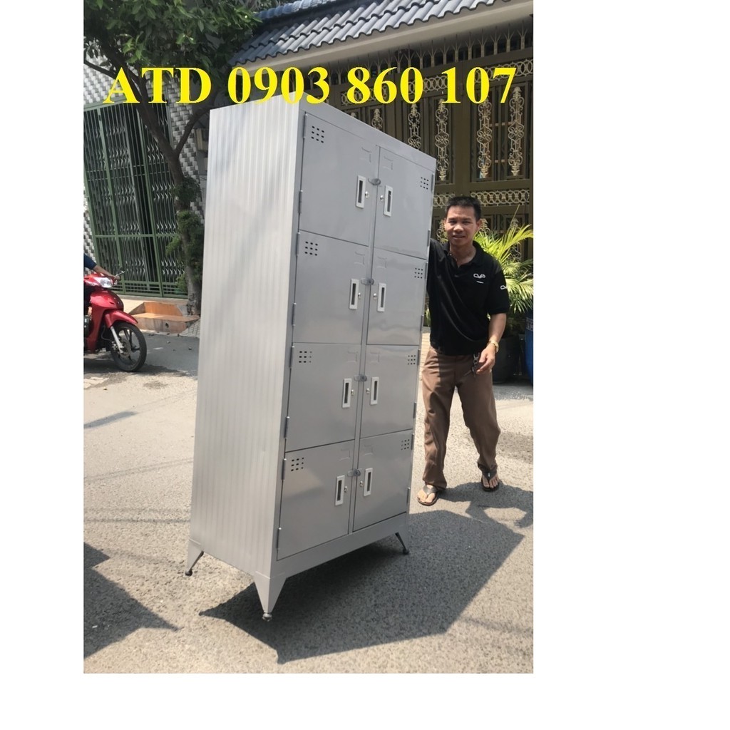 Tủ sắt locker văn phòng -Tủ hồ sơ sắt có khóa 8, 10 cửa y hình hcm bình dương quận 7 quận 1