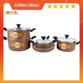 Bộ nồi nhôm chống dính Goldsun AE14-5208AG-IH
