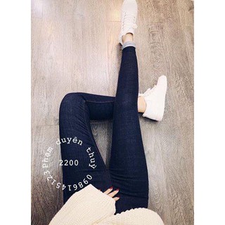 quần bò đen muối tiêu