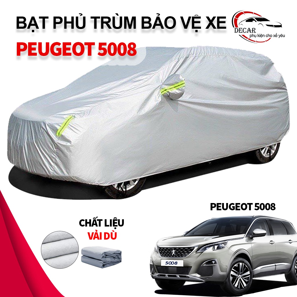 Bạt vải dù oxford bảo vệ xe ô tô, áo trùm oto chống nắng nóng, mưa cho xe Peugeot 5008