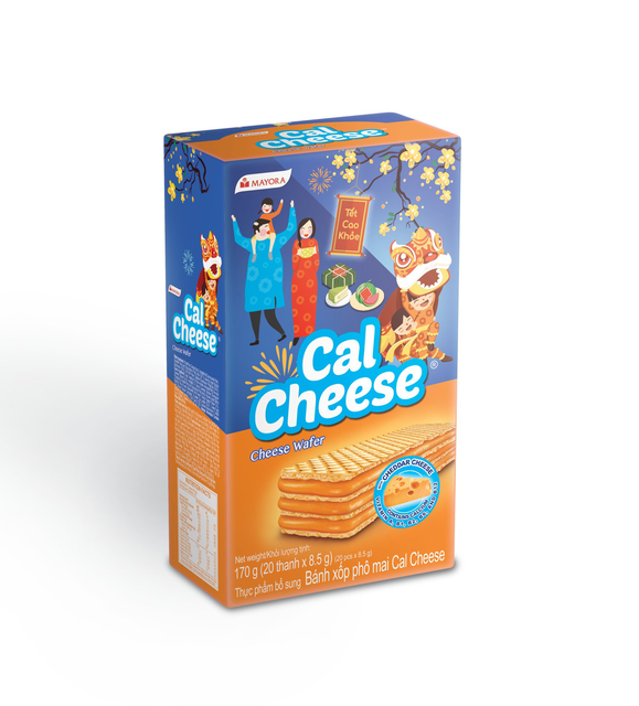Bánh xốp phô mai Cal Cheese hộp 20 cái x 8.5g