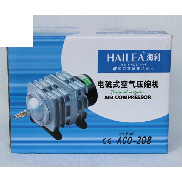 MÁY SỦI TẠO OXY HAILEA ACO-208, 25w máy tạo oxi cho bể cá, non bộ, ao, hồ