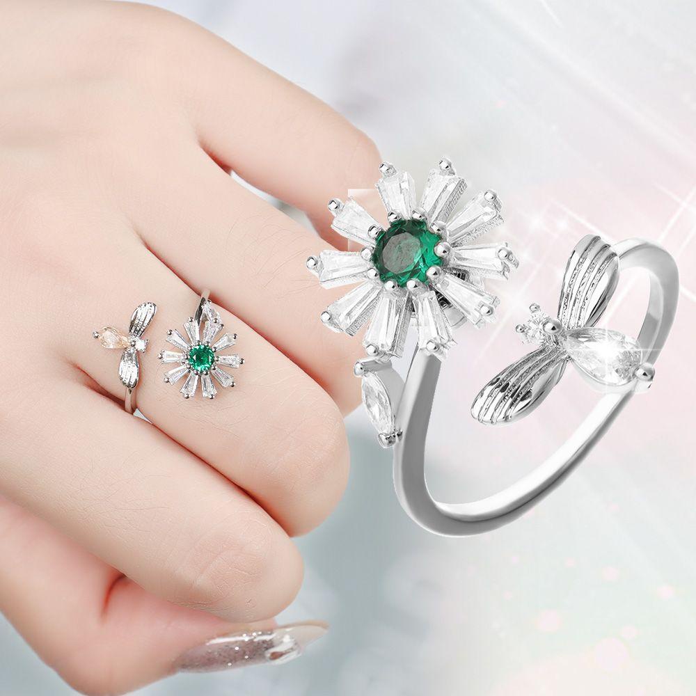 Nhẫn Xoay Tự Do Có Thể Điều Chỉnh Kích Thước Thời Trang