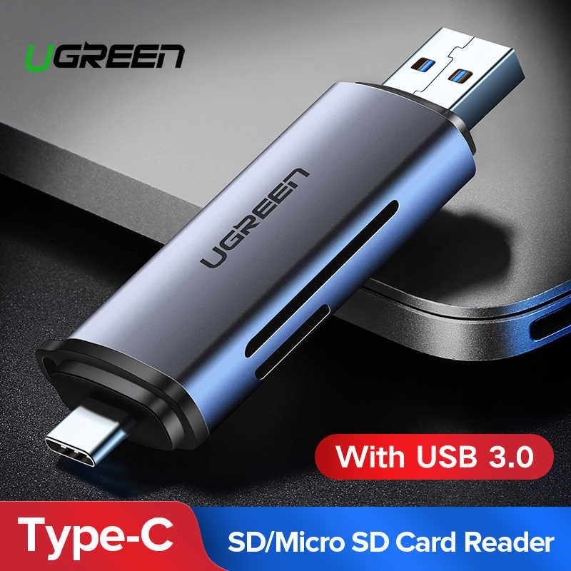 Đầu đọc thẻ nhớ SD/TF chuẩn Type-C và USB 3.0 UGREEN 50706