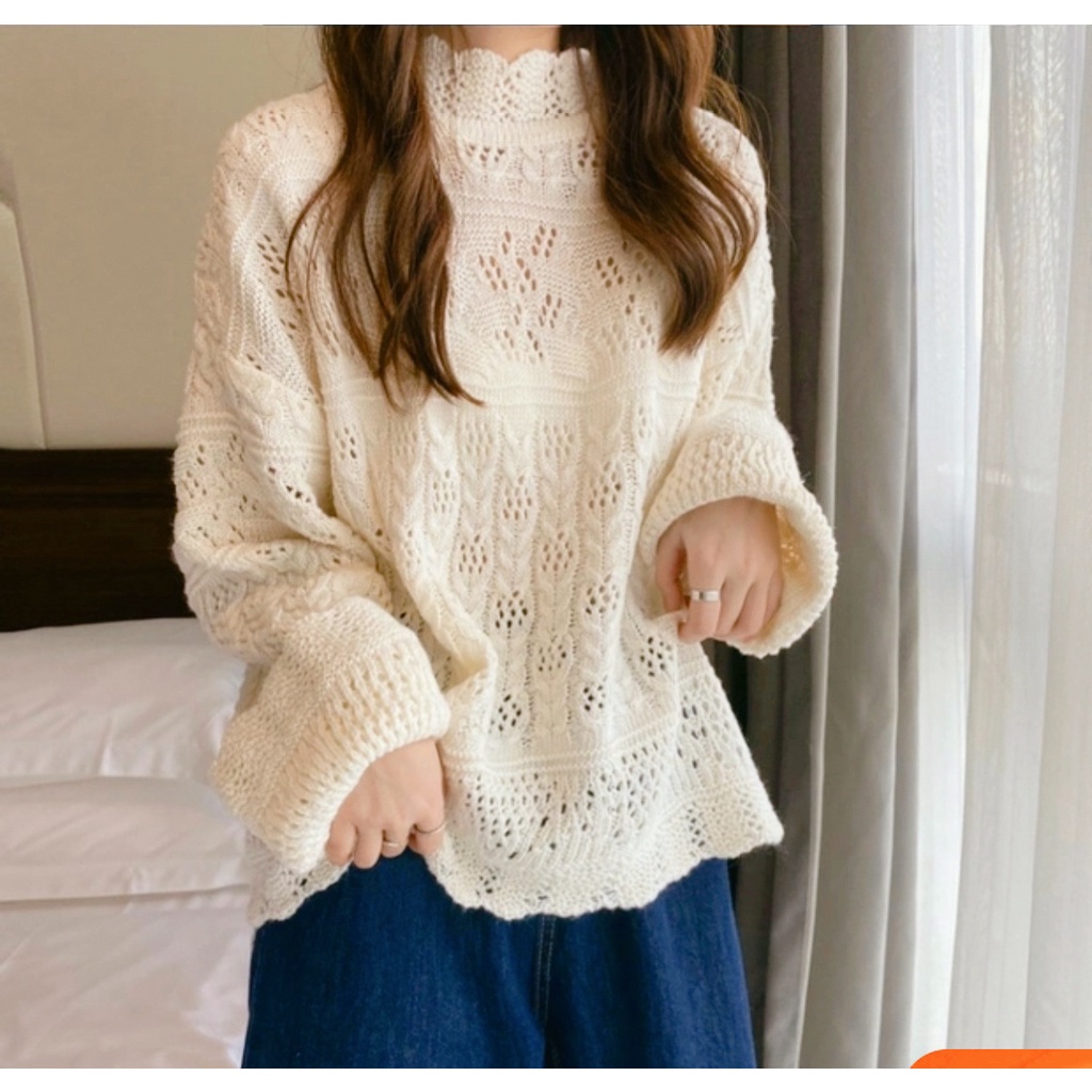 Áo len cổ lọ Spitzen - style Hàn Quốc
