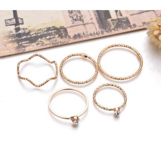 SET NHẪN 5 CHIẾC CÁ TÍNH