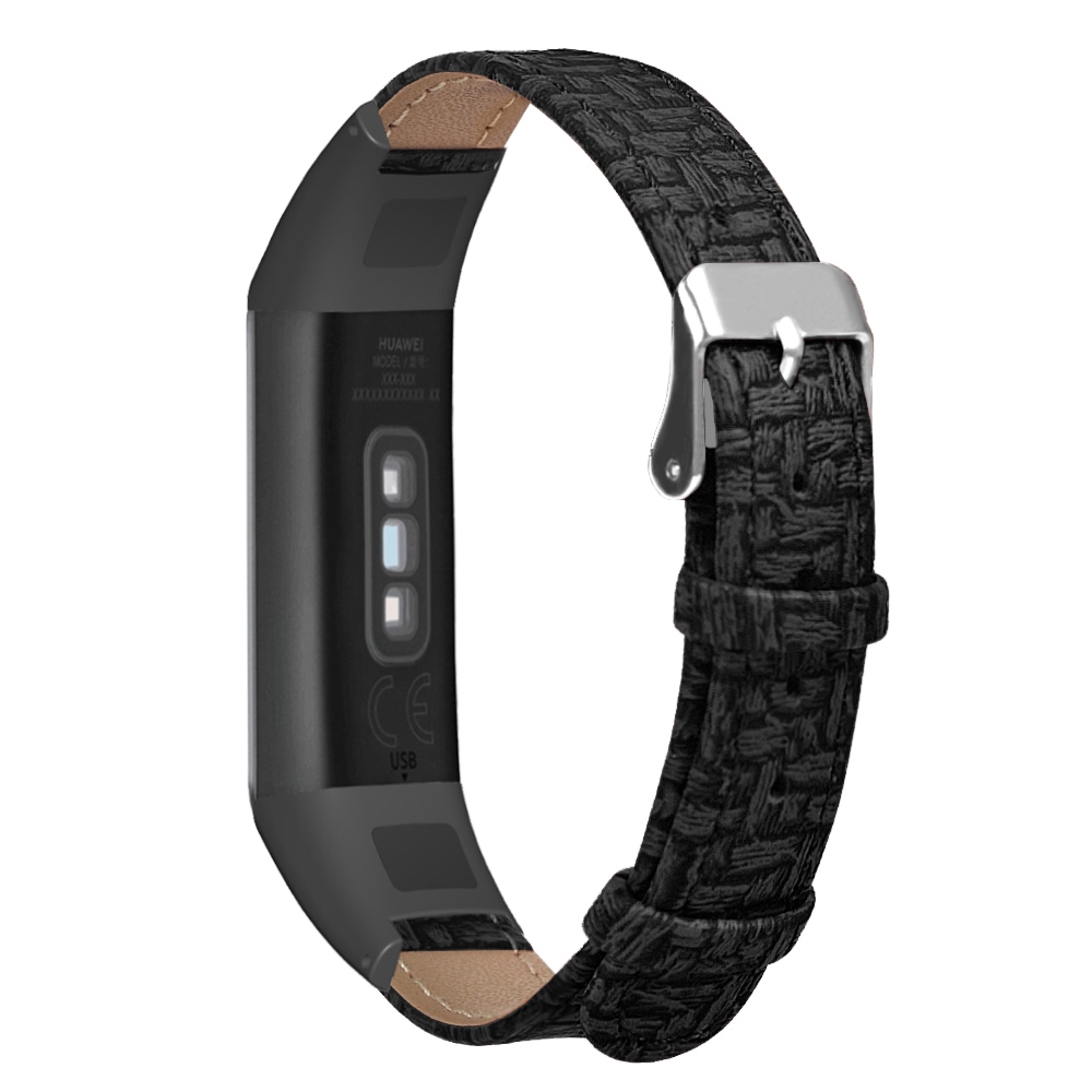Weave Genuine Leather Watchband Wrist Strap Replacement for Huawei Honor Band 5i/4
