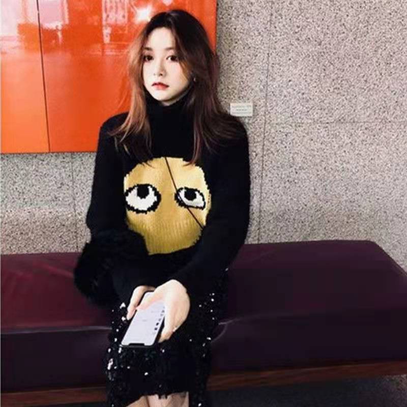 Áo Sweater Cổ Cao Phong Cách Thời Trang Xuân Thu Kiểu Mới