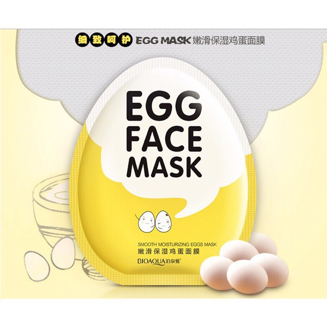 N36 Mặt nạ trứng trắng da cấp ẩm mờ thâm se khít lỗ chân lông mask nội địa trung cao cấp bioaqua