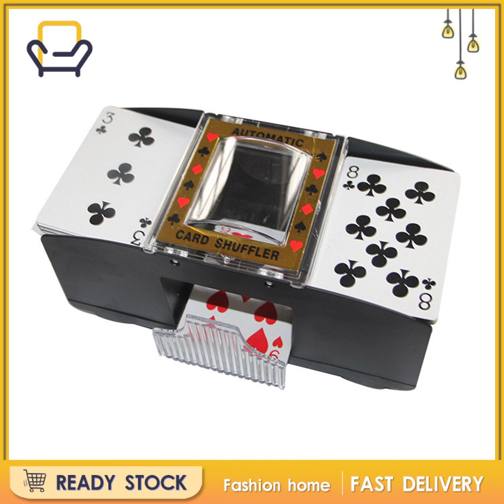 Bộ Bài Poker Điện Tử Tự Động 2 Ngăn Màu Đen