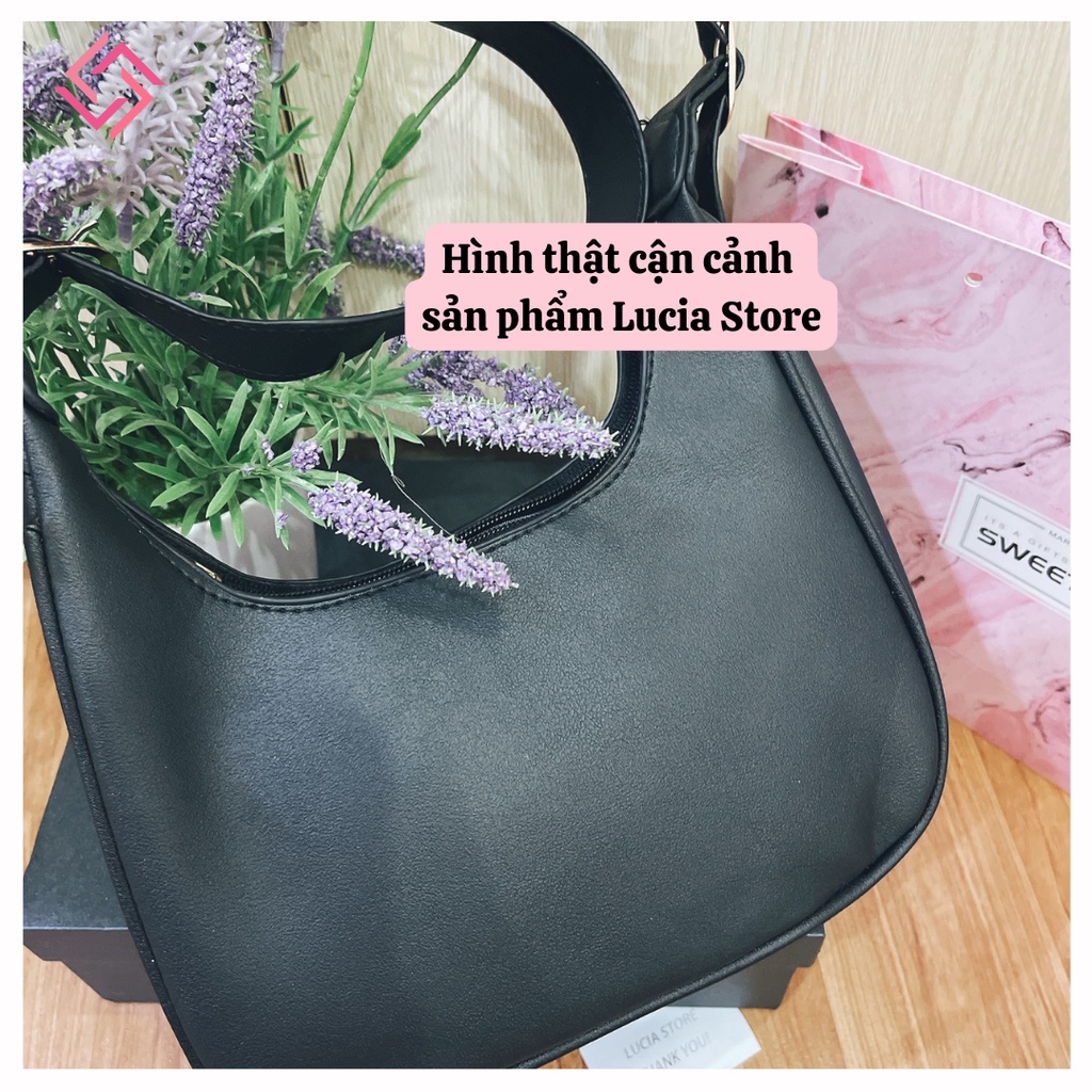 Túi xách nữ đeo chéo dáng thuyền da dày hàng đẹp thời trang mẫu mới LUCIA STORE TXN05