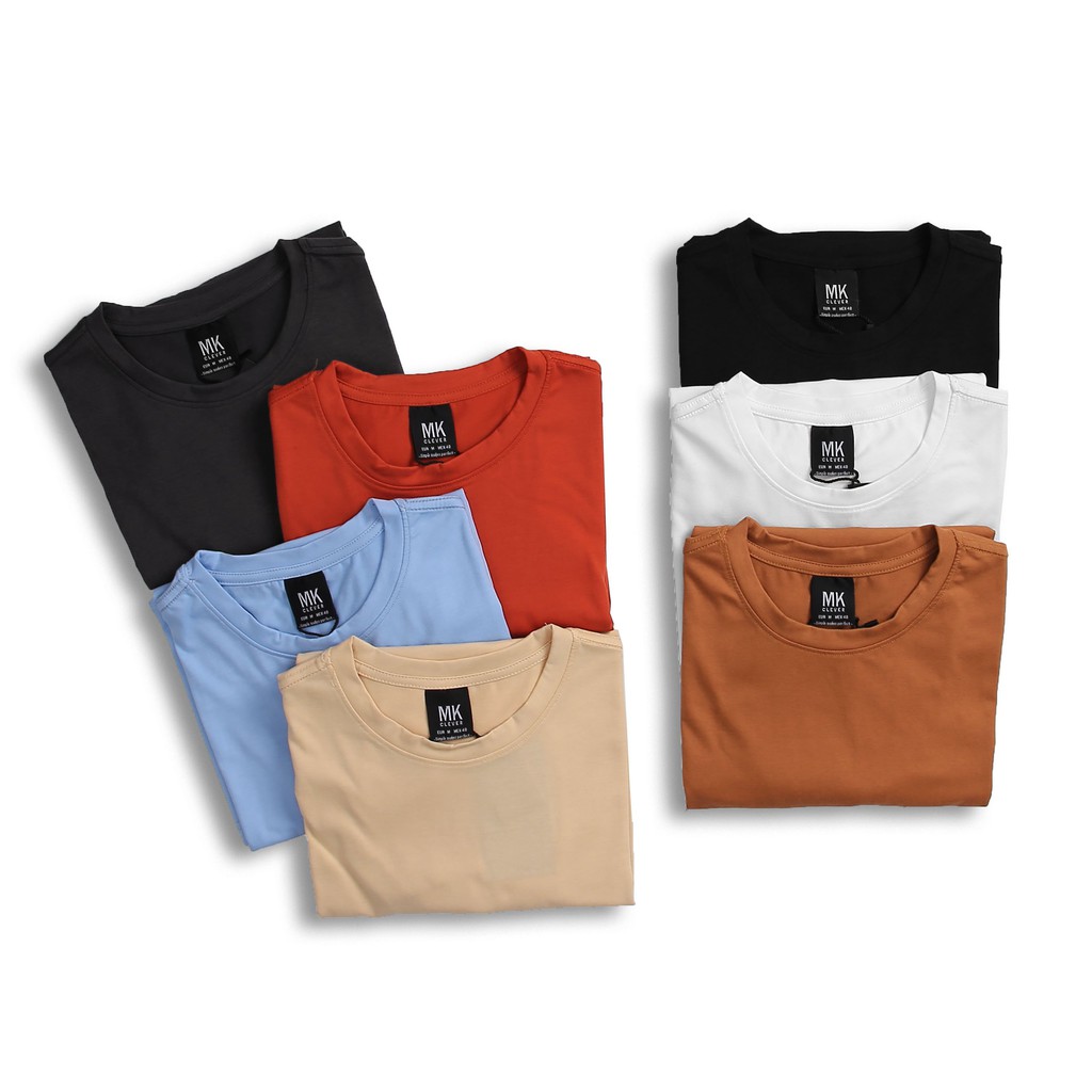 Áo thun trơn MK Clever chất cotton co dãn 4 chiều thấm hút mồ hôi - Form slimfit ôm gọn ATTMK108 | BigBuy360 - bigbuy360.vn