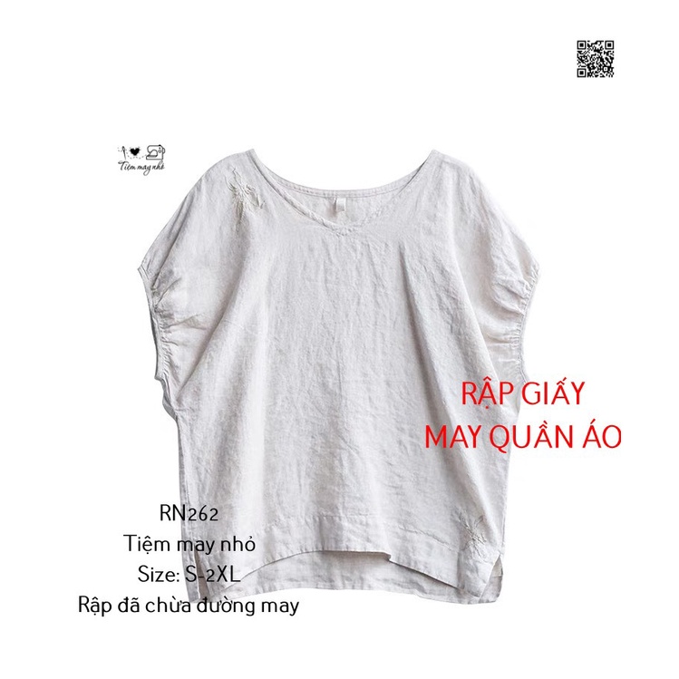 RN262_Rập giấy may áo tay liền nữ