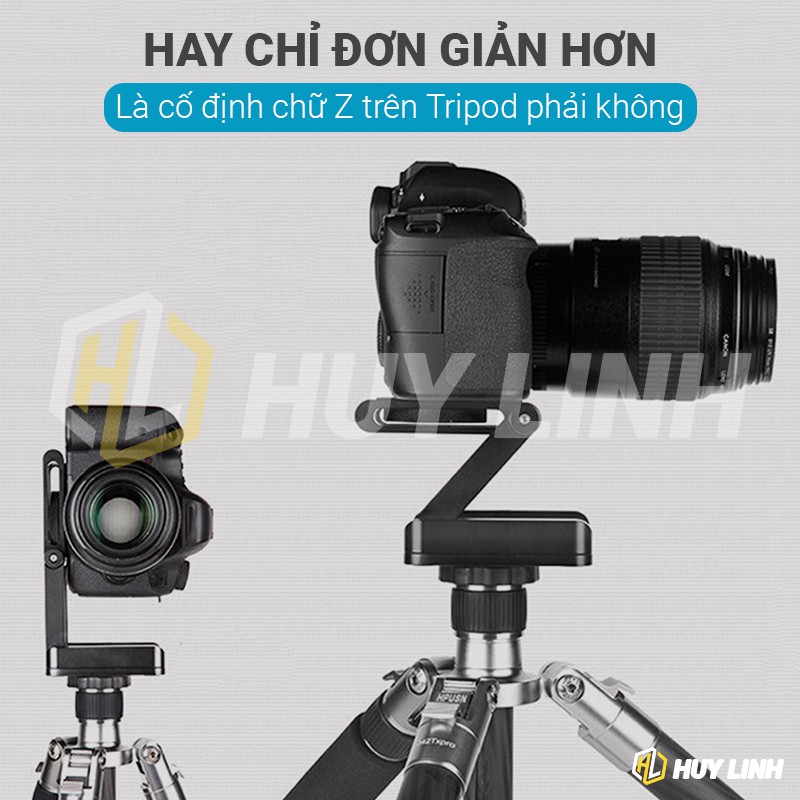 Giá đỡ máy ảnh điện thoại chữ Z HL988 - Phụ kiện chân gắn máy ảnh vào đường ray trượt quay phim Action hoặc Tripod
