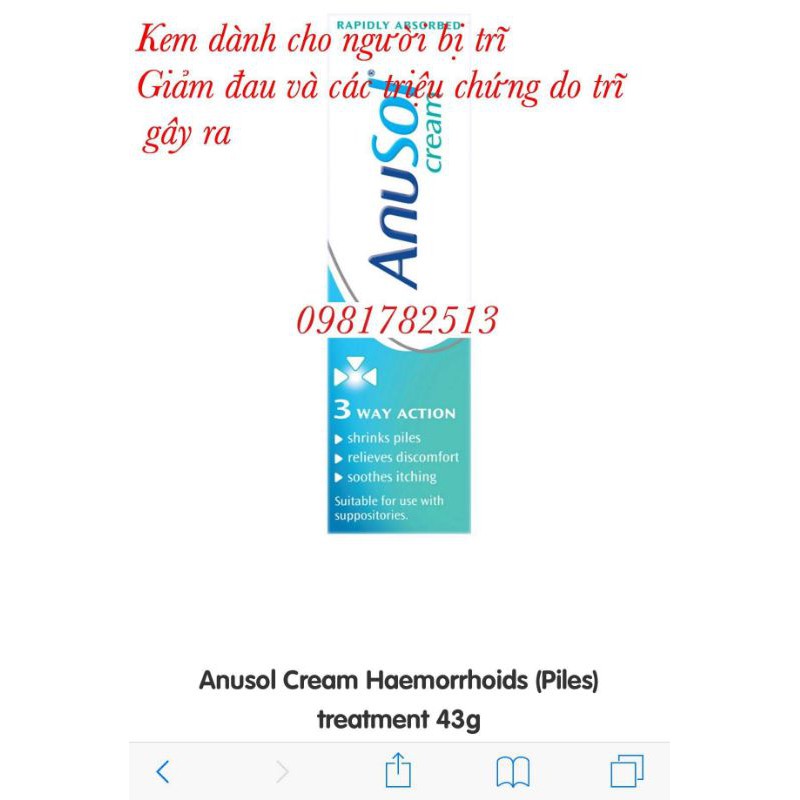 kem trĩ anusol UK
