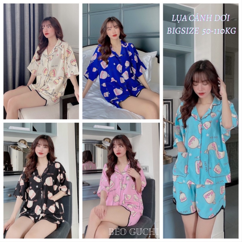 Đùi Cánh Dơi 50-110kg K1VIT Béo Guchi Bigsize Pijama Lụa cao cấp