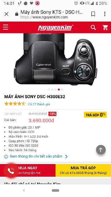 thanh lý Máy ảnh sony DSC-H300E32 | BigBuy360 - bigbuy360.vn