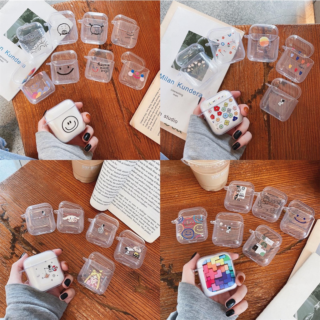 Ốp bảo vệ hộp đựng tai nghe TPU mềm trong suốt chống rơi cho tai nghe Bluetooth QCY T8