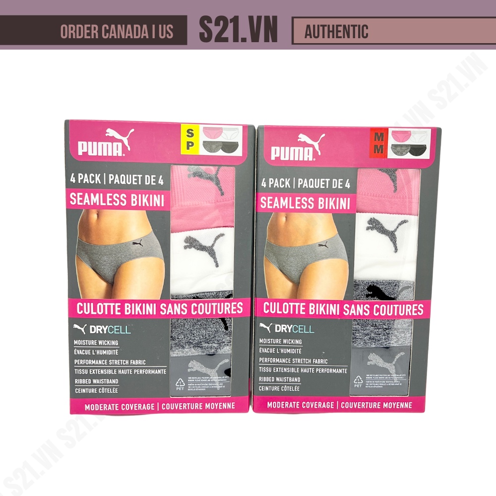 Set 4 Chiếc Quần Lót Nữ Puma Seamless Bikini