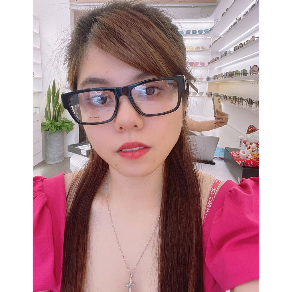 Gọng kính nam nữ Police VPLA50 0700 màu sắc thời trang chính hãng, thiết kế dễ đeo bảo vệ mắt