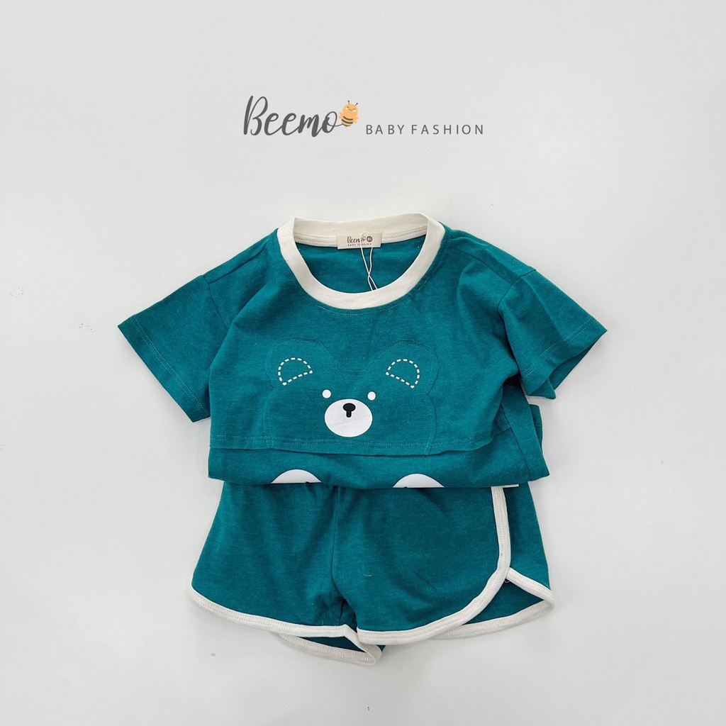 Bộ quần áo đáp gấu 4 màu cho bé Beemo, chất liệu cotton mềm mịn, họa tiết xinh xắn B120