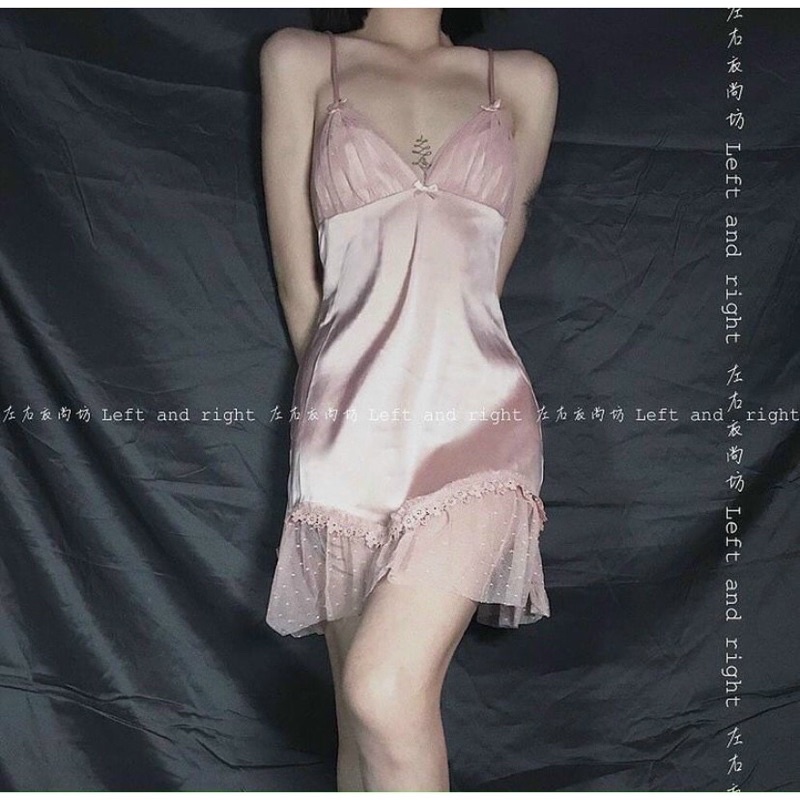 Váy ngủ lụa ca cấp Quảng Châu sexy gợi cảm quyến rũ đỉnh chop